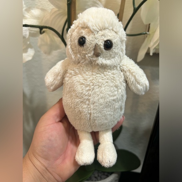 Woodland Bashful Tiny Owl White Grey Beak plastic eyes no...